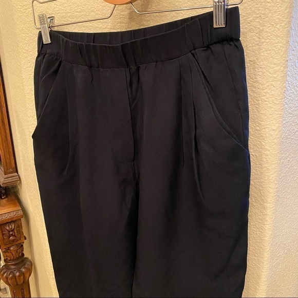 3.1 PHILLIP LIM Black 100% Silk Tapered Pants Size 0 - Picture 3 of 10
